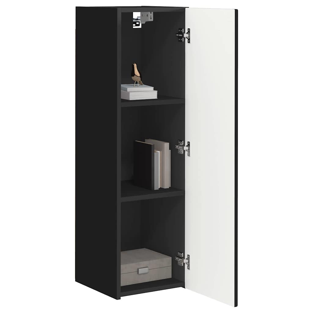 vidaXL TV-Wandschrank Schwarz 30 x 31 x 100 cm Holzwerkstoff