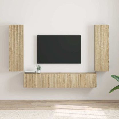 vidaXL TV-Wandschrank 2 pcs Sonoma 30 x 31 x 100 cm Holzwerkstoff