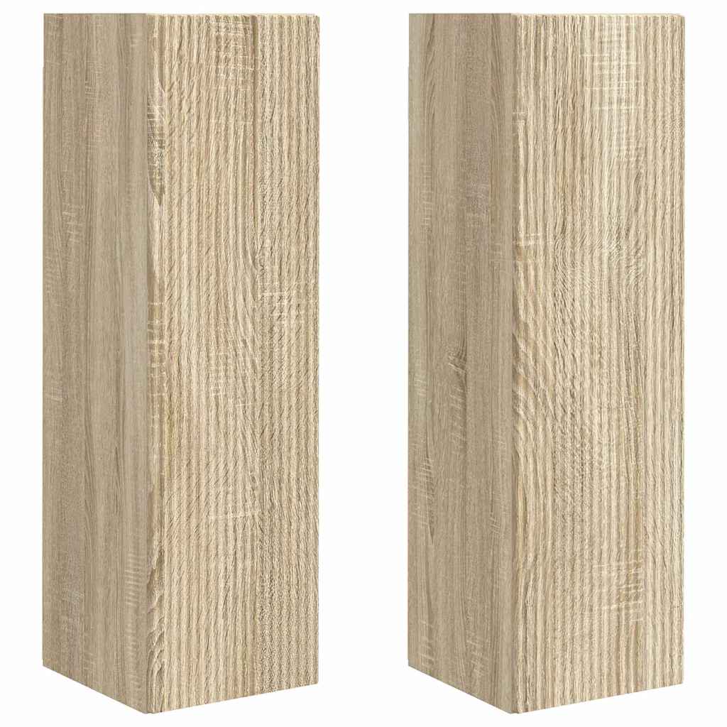 vidaXL TV-Wandschrank 2 pcs Sonoma 30 x 31 x 100 cm Holzwerkstoff