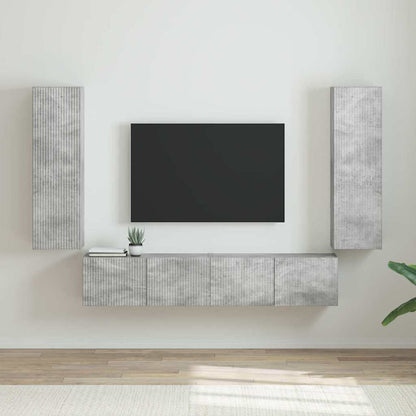 vidaXL TV-Wandschrank 2 pcs Beton 30 x 31 x 100 cm Holzwerkstoff