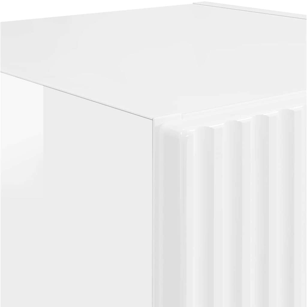 vidaXL TV-Wandschrank Glänzend Weiß 30 x 31 x 100 cm Holzwerkstoff