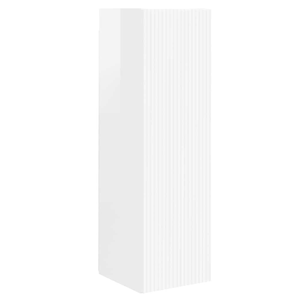 vidaXL TV-Wandschrank Glänzend Weiß 30 x 31 x 100 cm Holzwerkstoff