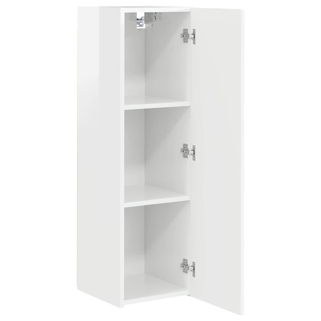 vidaXL TV-Wandschrank Glänzend Weiß 30 x 31 x 100 cm Holzwerkstoff