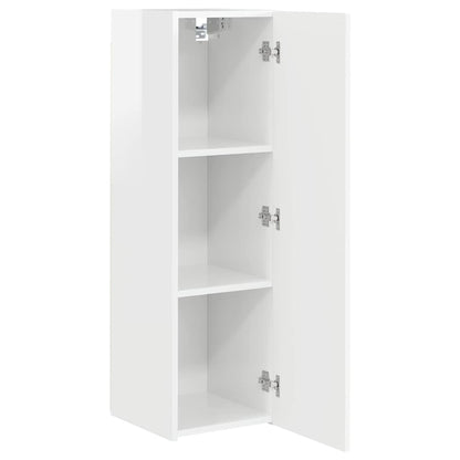 vidaXL TV-Wandschrank Glänzend Weiß 30 x 31 x 100 cm Holzwerkstoff