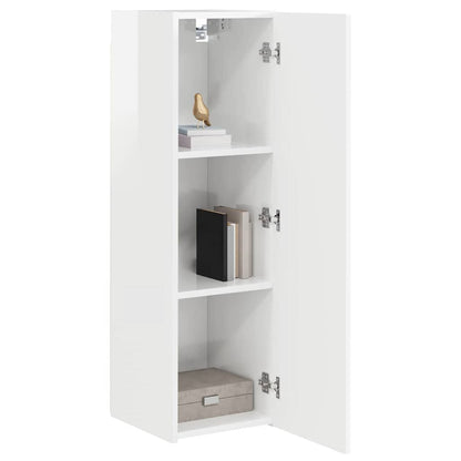vidaXL TV-Wandschrank Glänzend Weiß 30 x 31 x 100 cm Holzwerkstoff