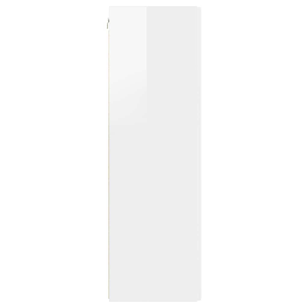 vidaXL TV-Wandschrank Glänzend Weiß 30 x 31 x 100 cm Holzwerkstoff