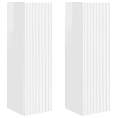 TV-Wandschrank 2 pcs Glänzend Weiß 30 x 31 x 100 cm