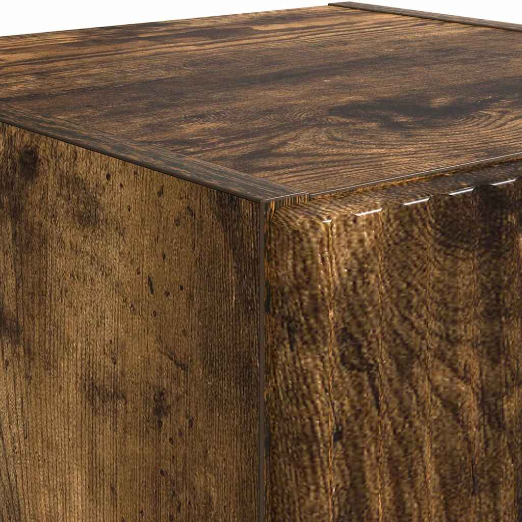vidaXL TV-Wandschrank Geräucherte Eiche 30 x 31 x 100 cm Holzwerkstoff