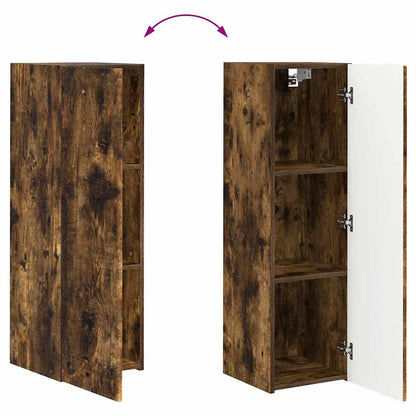 vidaXL TV-Wandschrank Geräucherte Eiche 30 x 31 x 100 cm Holzwerkstoff