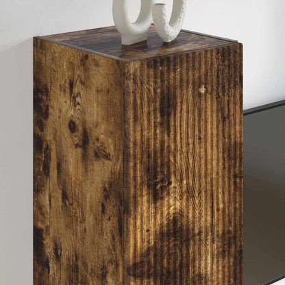 TV-Wandschrank 2 pcs Geräucherte Eiche 30 x 31 x 100 cm