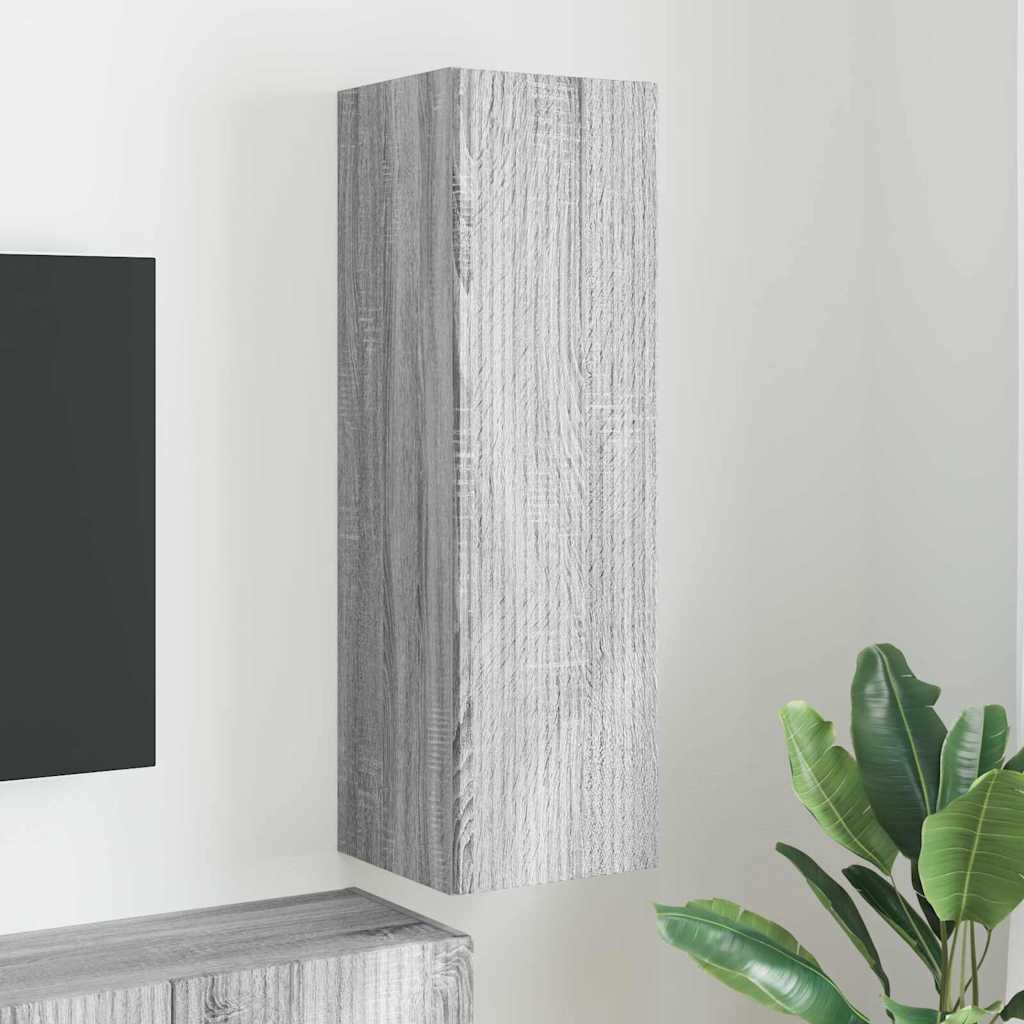 vidaXL TV-Wandschrank Graues Sonoma 30 x 31 x 100 cm Holzwerkstoff