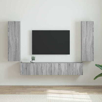 vidaXL TV-Wandschrank 2 pcs Graues Sonoma 30 x 31 x 100 cm