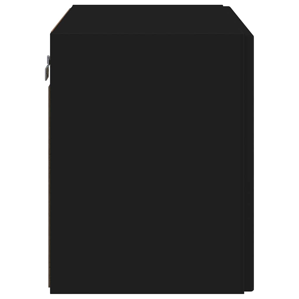 vidaXL TV-Wandschrank Schwarz 59,5 x 31 x 40 cm Holzwerkstoff