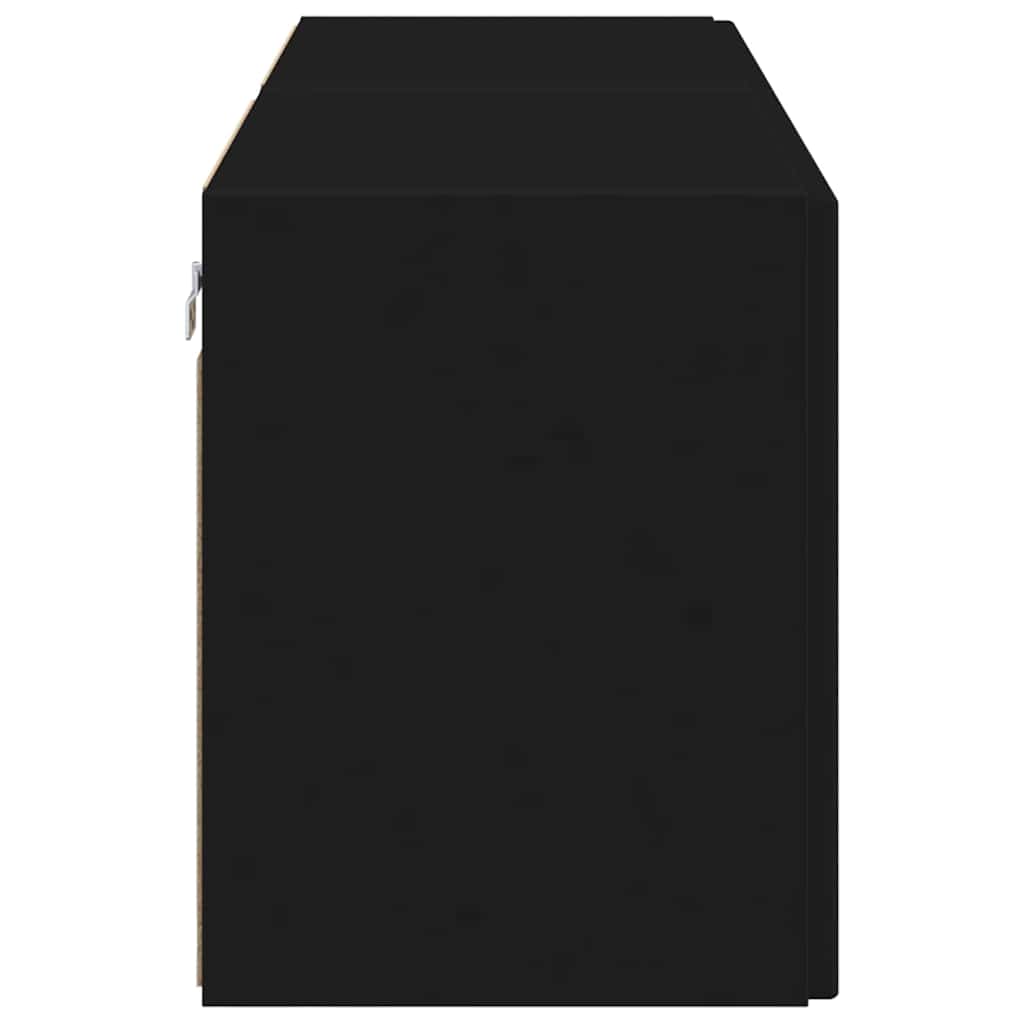 vidaXL TV-Wandschrank 2 pcs Schwarz 59,5 x 31 x 40 cm Holzwerkstoff
