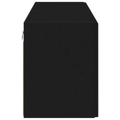 vidaXL TV-Wandschrank 2 pcs Schwarz 59,5 x 31 x 40 cm Holzwerkstoff