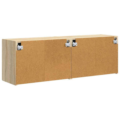 vidaXL TV-Wandschrank 2 pcs Sonoma-Eiche 59,5 x 31 x 40 cm