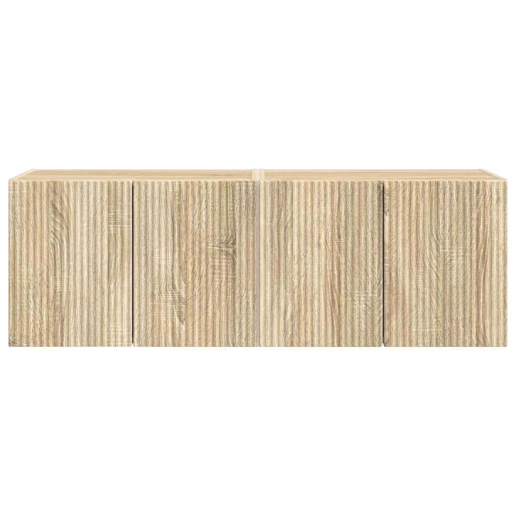 vidaXL TV-Wandschrank 2 pcs Sonoma-Eiche 59,5 x 31 x 40 cm