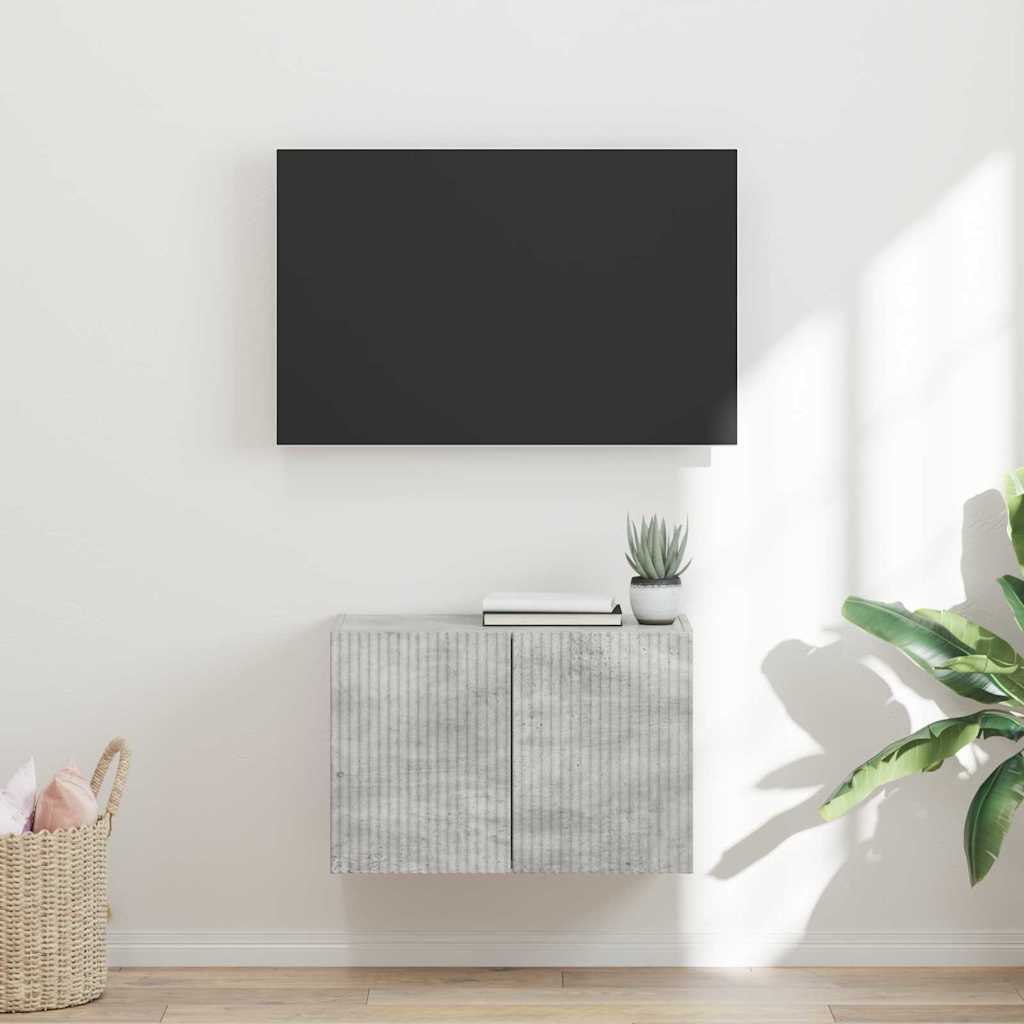 vidaXL TV-Wandschrank Beton Grau 59,5 x 31 x 40 cm Holzwerkstoff