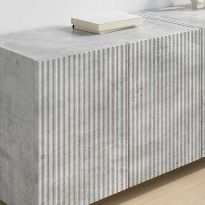 vidaXL TV-Wandschrank 2 pcs Beton Grau 59,5 x 31 x 40 cm Holzwerkstoff