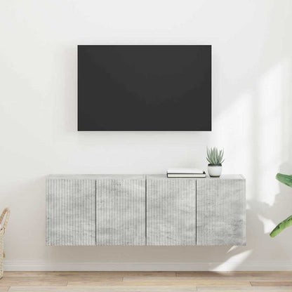 vidaXL TV-Wandschrank 2 pcs Beton Grau 59,5 x 31 x 40 cm Holzwerkstoff