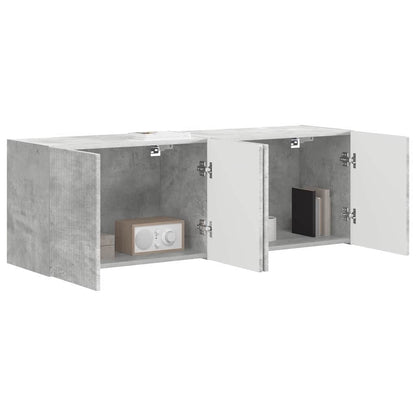 vidaXL TV-Wandschrank 2 pcs Beton Grau 59,5 x 31 x 40 cm Holzwerkstoff