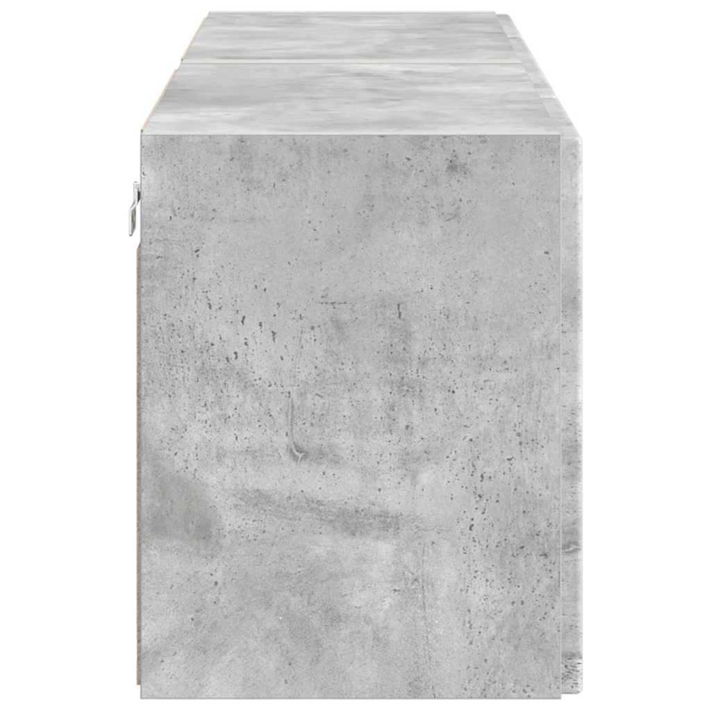 vidaXL TV-Wandschrank 2 pcs Beton Grau 59,5 x 31 x 40 cm Holzwerkstoff