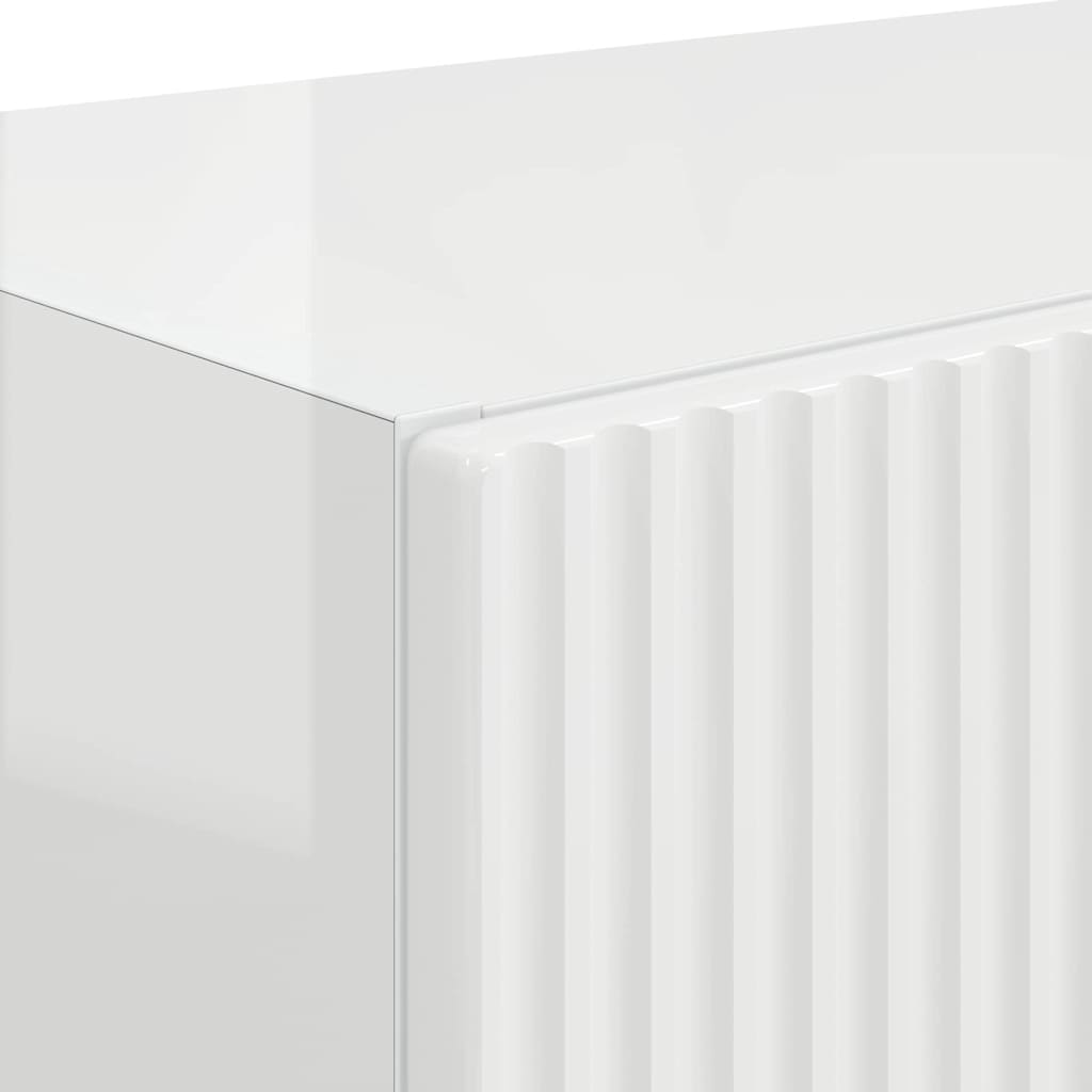 vidaXL TV-Wandschrank Hochglanz Weiß 59,5 x 31 x 40 cm Holzwerkstoff
