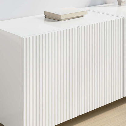 vidaXL TV-Wandschrank Hochglanz Weiß 59,5 x 31 x 40 cm Holzwerkstoff