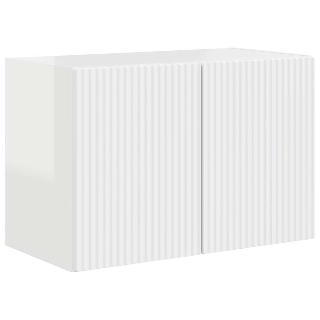 vidaXL TV-Wandschrank Hochglanz Weiß 59,5 x 31 x 40 cm Holzwerkstoff