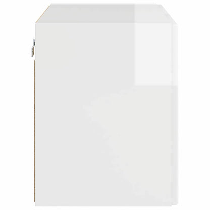 vidaXL TV-Wandschrank Hochglanz Weiß 59,5 x 31 x 40 cm Holzwerkstoff