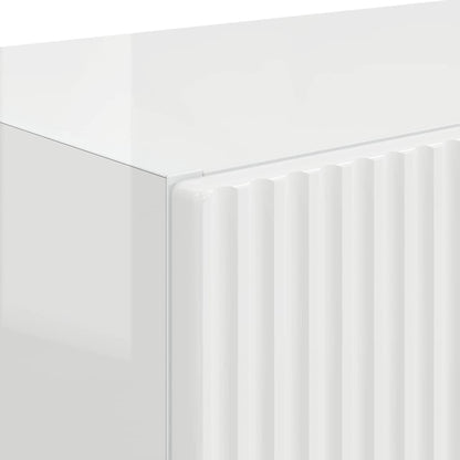 vidaXL TV-Wandschrank 2 pcs Hochglanz Weiß 59,5 x 31 x 40 cm