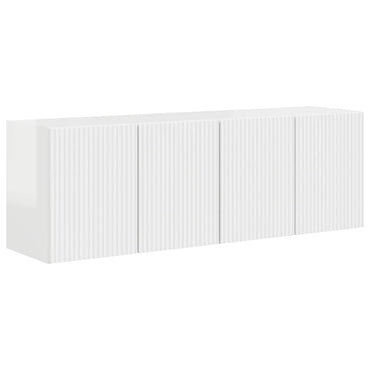 vidaXL TV-Wandschrank 2 pcs Hochglanz Weiß 59,5 x 31 x 40 cm