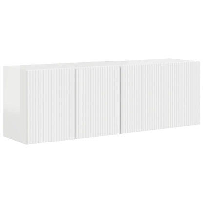 vidaXL TV-Wandschrank 2 pcs Hochglanz Weiß 59,5 x 31 x 40 cm