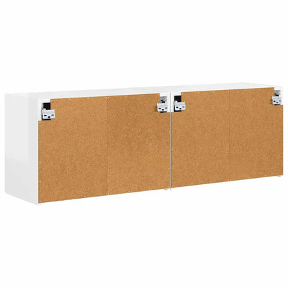 vidaXL TV-Wandschrank 2 pcs Hochglanz Weiß 59,5 x 31 x 40 cm