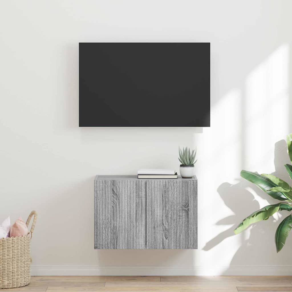 vidaXL TV-Wandschrank Graues Sonoma 59,5 x 31 x 40 cm Holzwerkstoff