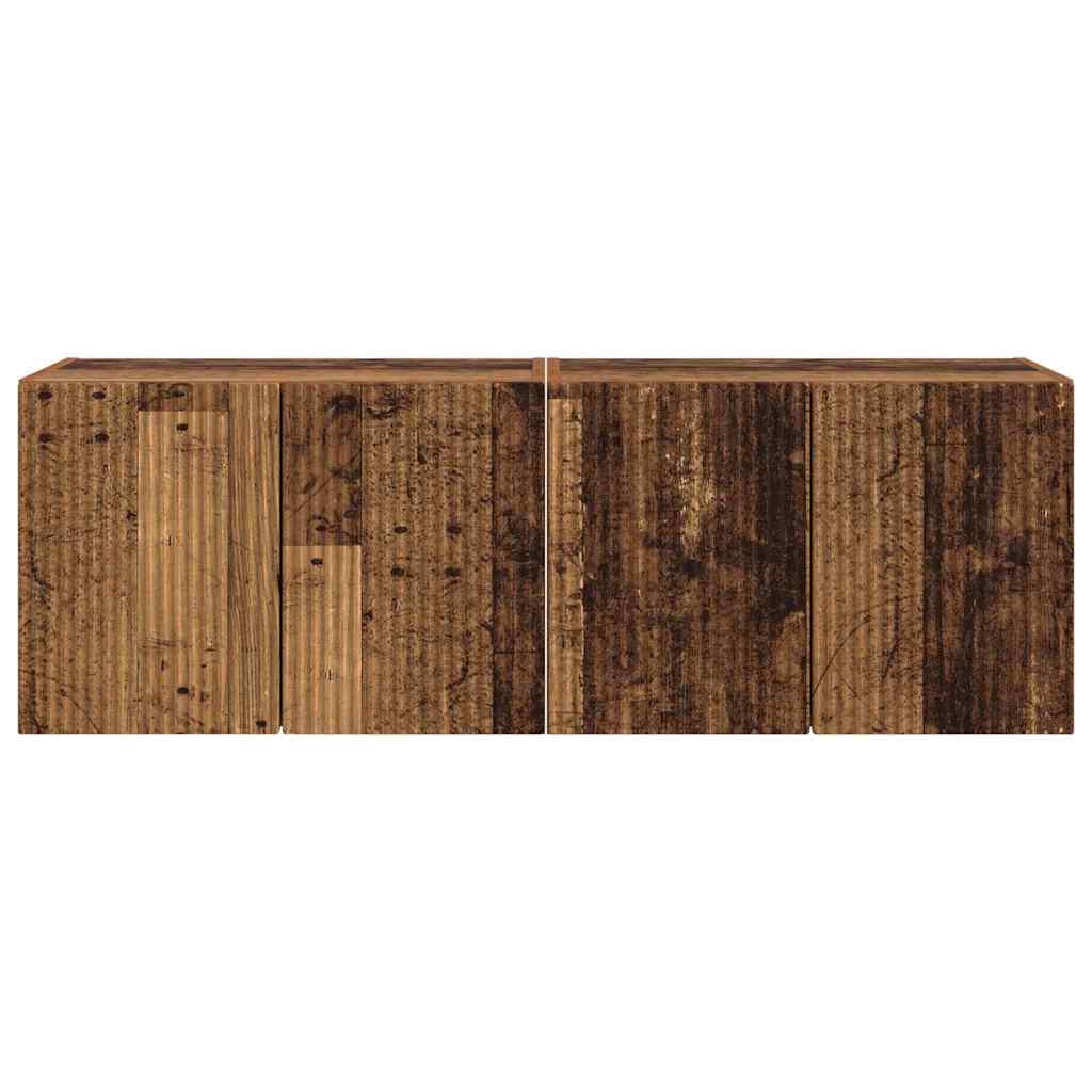 vidaXL TV-Wandschrank 2 pcs Altholz 59,5 x 31 x 40 cm Holzwerkstoff