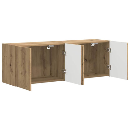 vidaXL TV-Wandschrank 2 pcs Artisan-Eiche 59,5 x 31 x 40 cm