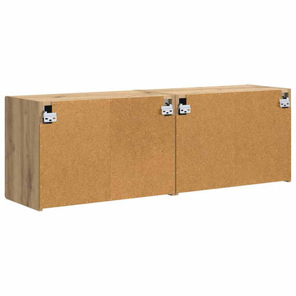 vidaXL TV-Wandschrank 2 pcs Artisan-Eiche 59,5 x 31 x 40 cm
