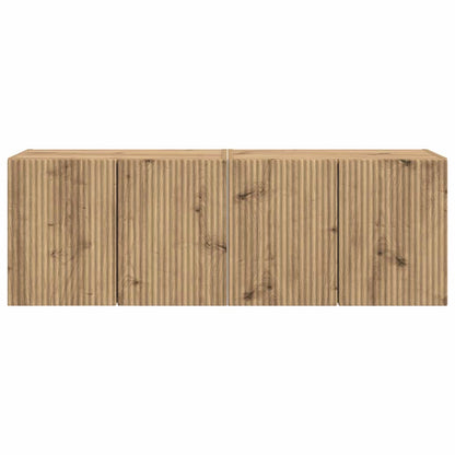 vidaXL TV-Wandschrank 2 pcs Artisan-Eiche 59,5 x 31 x 40 cm