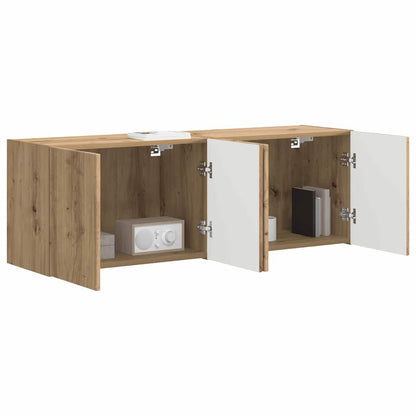 vidaXL TV-Wandschrank 2 pcs Artisan-Eiche 59,5 x 31 x 40 cm