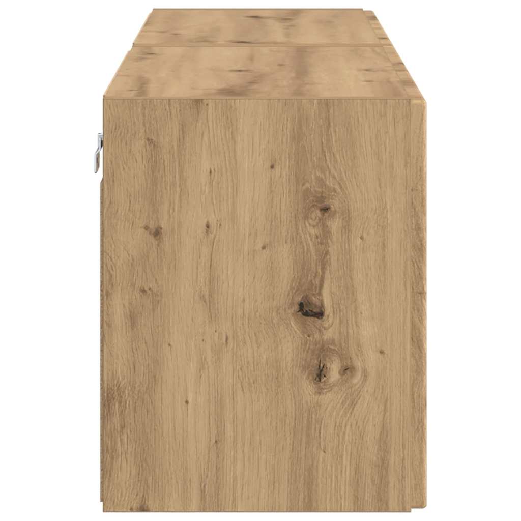 vidaXL TV-Wandschrank 2 pcs Artisan-Eiche 59,5 x 31 x 40 cm