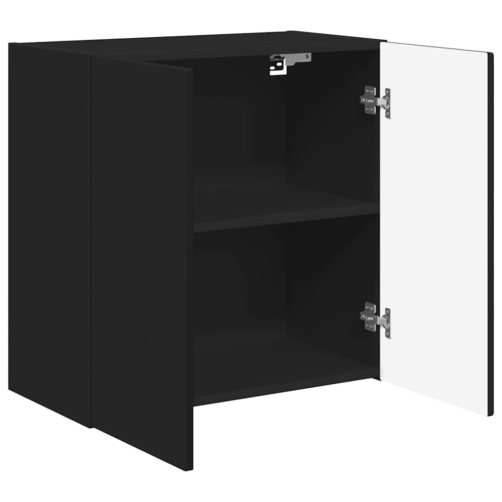 vidaXL TV-Wandschrank Schwarz 59,5 x 31 x 60 cm Holzwerkstoff
