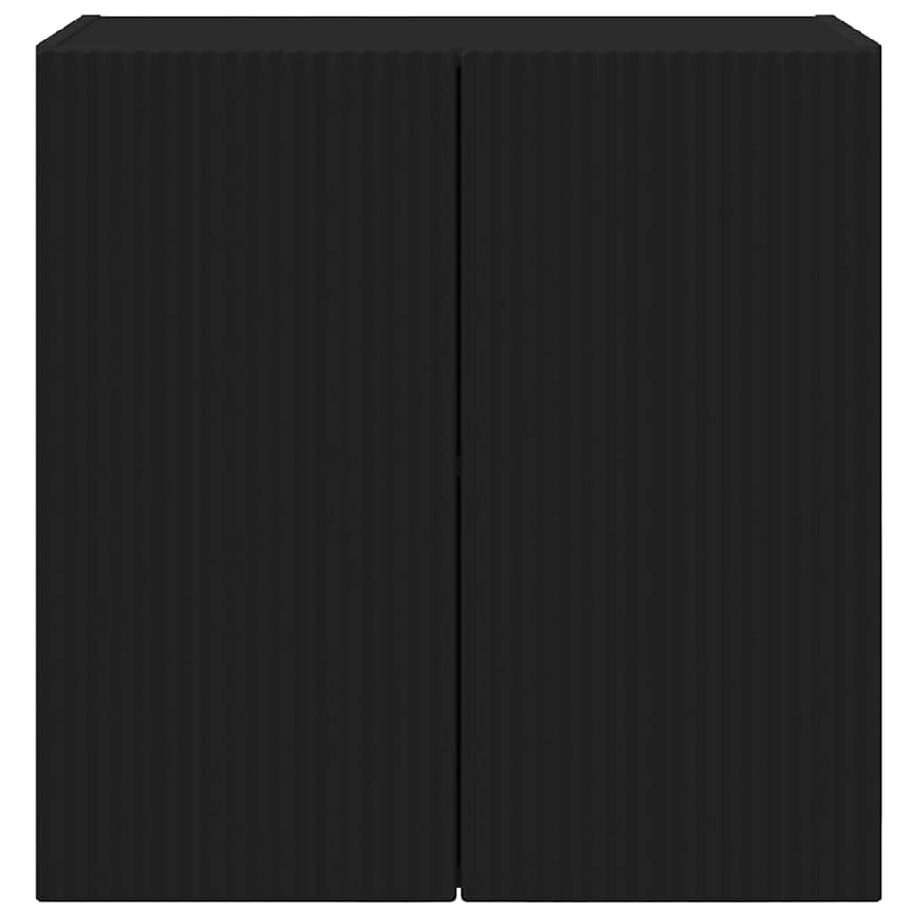 vidaXL TV-Wandschrank Schwarz 59,5 x 31 x 60 cm Holzwerkstoff