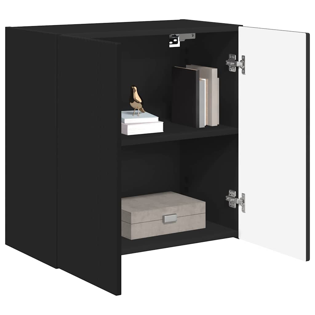 vidaXL TV-Wandschrank Schwarz 59,5 x 31 x 60 cm Holzwerkstoff