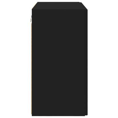 vidaXL TV-Wandschrank Schwarz 59,5 x 31 x 60 cm Holzwerkstoff