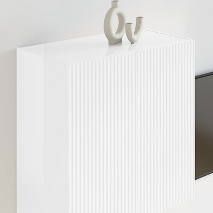 vidaXL TV-Wandschrank Hochglanz Weiß 59,5 x 31 x 60 cm Holzwerkstoff