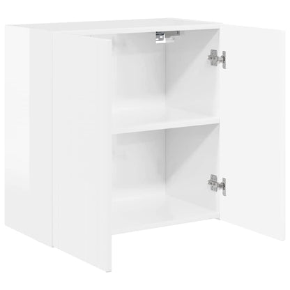 vidaXL TV-Wandschrank Hochglanz Weiß 59,5 x 31 x 60 cm Holzwerkstoff