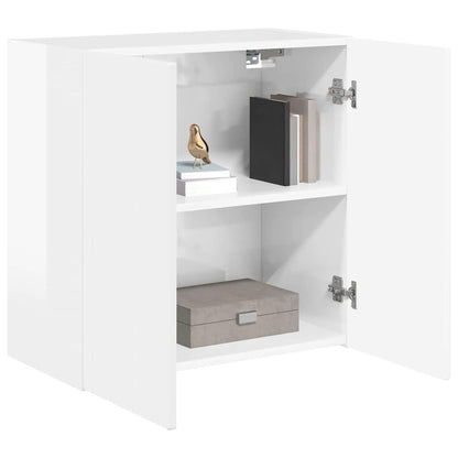 vidaXL TV-Wandschrank Hochglanz Weiß 59,5 x 31 x 60 cm Holzwerkstoff