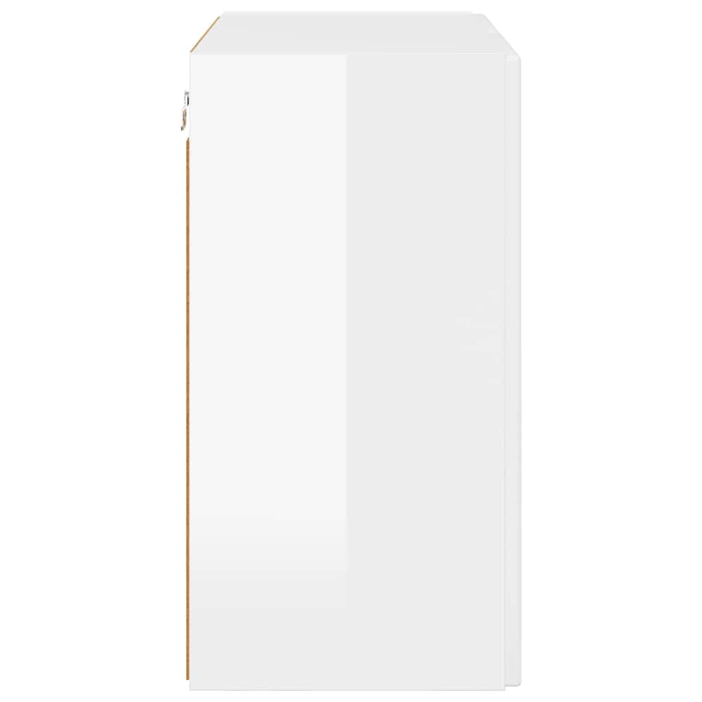 vidaXL TV-Wandschrank Hochglanz Weiß 59,5 x 31 x 60 cm Holzwerkstoff