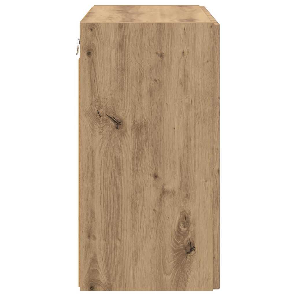 vidaXL TV-Wandschrank Artisan-Eiche 59,5 x 31 x 60 cm Holzwerkstoff